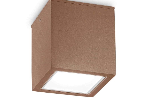 Φωτιστικό Οροφής - Σποτ Techo 251592 9x9x9,5cm 1xGU10 20W Coffee Ideal Lux
