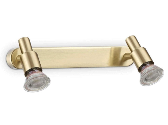 Φωτιστικό Τοίχου-Απλίκα Slem 287836 26x10x13cm 2xGU10 50W Gold Ideal Lux