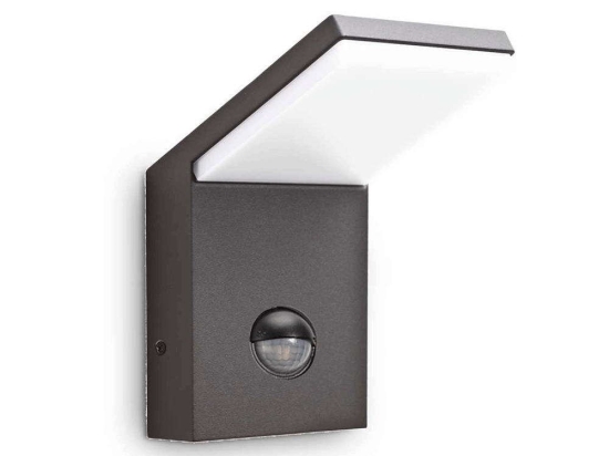 Φωτιστικό Τοίχου-Απλίκα Style 246864 10x17x10,5cm LED 9,5W IP54 3000K Anthracite Ideal Lux