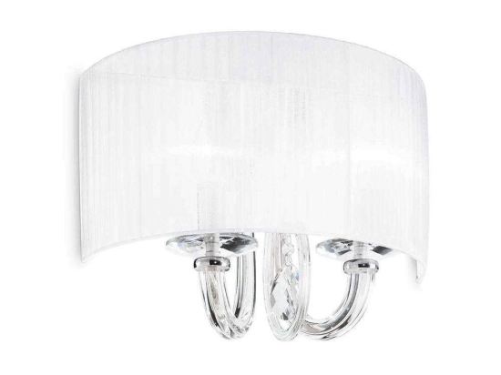 Φωτιστικό Τοίχου-Απλίκα Swan 035864 44x30x22cm 2xE14 40W White Ideal Lux
