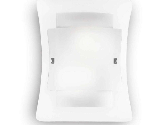 Φωτιστικό Τοίχου-Απλίκα Triplo 026480 29,5x38x10,5cm 2xE27 60W White Ideal Lux