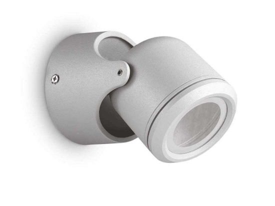 Φωτιστικό Τοίχου-Απλίκα Xeno 129471 9x11x11,5/13,5cm 1xGU10 28W IP44 Grey Ideal Lux