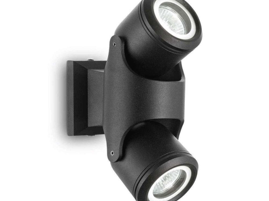 Φωτιστικό Τοίχου-Απλίκα Xeno 129501 9x14/16x24cm 2xGU10 28W IP44 Black Ideal Lux