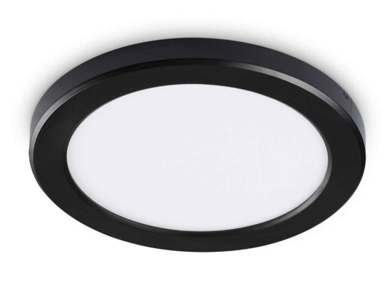 Φωτιστικό Οροφής - Πλαφονιέρα Aura Round 306360 22x1,8cm LED 20W 4000K 2000Lm Black Ideal Lux
