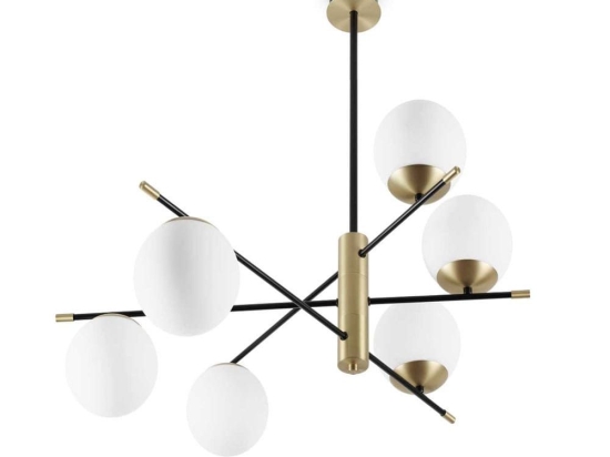 Φωτιστικό Οροφής - Πλαφονιέρα Gourmet 289496 100x82cm E14 max 6x40W Black-Brass Ideal Lux