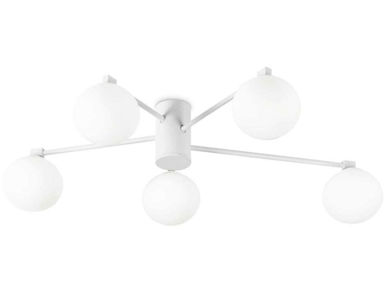 Φωτιστικό Οροφής - Πλαφονιέρα Hermes 316680 Φ90x20cm 5xG9 28W White Ideal Lux