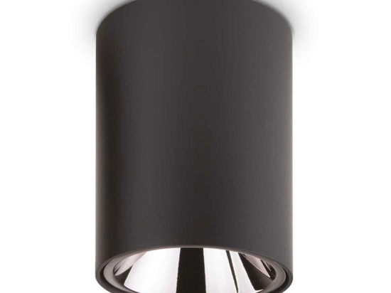 Φωτιστικό Οροφής - Spot Nitro Round 206004 8x10,5cm LED 10W 3000K 1100Lm Black Ideal Lux