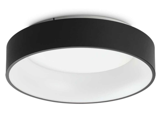 Φωτιστικό Οροφής - Πλαφονιέρα Ziggy 307206 45x11cm LED 30W 3000K 3800Lm Black Ideal Lux