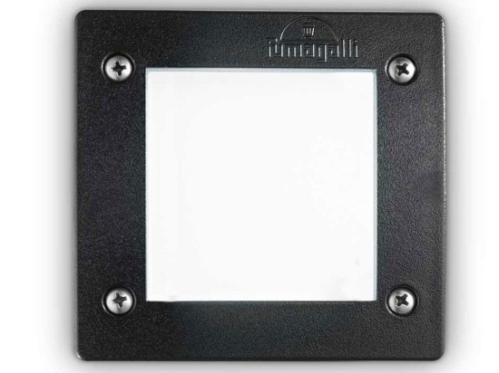 Φωτιστικό Τοίχου Χωνευτό Avenue Square 096582 11,5x11,5cm GX53 max 10W Black Ideal Lux