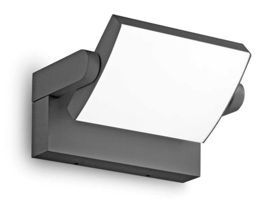 Φωτιστικό Τοίχου Swipe 287683 21,2x16,5x10cm Led 2000lm 20,5W 3000K Anthracite Ideal Lux