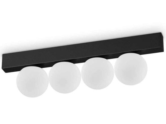 Φωτιστικό Οροφής - Πλαφονιέρα Ping Pong 313283 30,9x6x9cm Led 1000lm 12W 3000K Black Ideal Lux