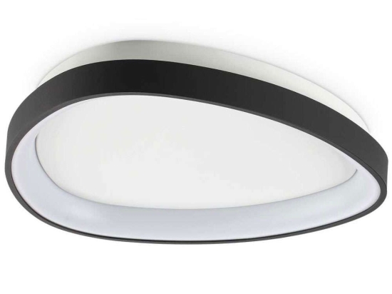 Φωτιστικό Οροφής - Πλαφονιέρα Gemini 328027 42,5x6,5cm Led 3000lm 23W 3000K Black Ideal Lux