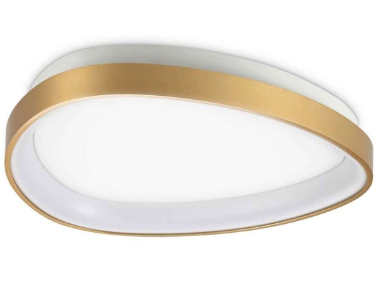 Φωτιστικό Οροφής - Πλαφονιέρα Gemini 328034 42,5x6,5cm Led 3000lm 23W 3000K Brass Ideal Lux