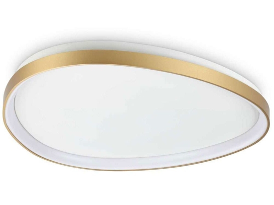 Φωτιστικό Οροφής - Πλαφονιέρα Gemini 328096 81x6,5cm Led 5400lm 41W 3000K Brass Ideal Lux