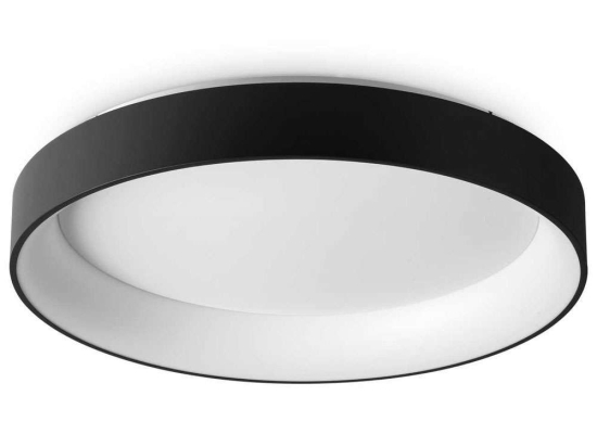 Φωτιστικό Οροφής - Πλαφονιέρα Ziggy 321615 Φ80x10,8cm Led 7800lm 62W 3000K Black Ideal Lux