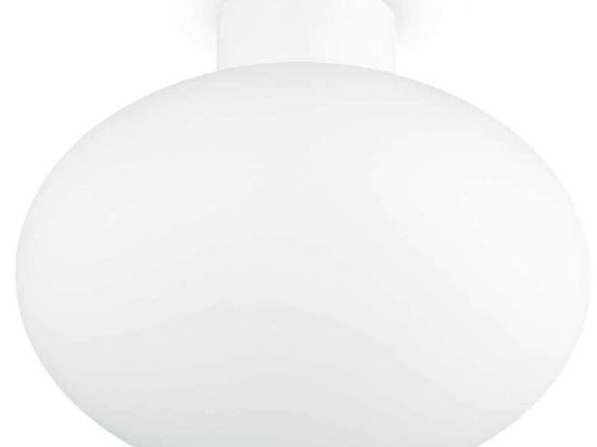 Φωτιστικό Οροφής - Πλαφονιέρα Clio 148847 Φ9x4cm 1xE27 42W White Ideal Lux Αλουμίνιο, Πλαστικό
