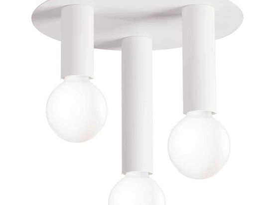 Φωτιστικό Οροφής - Πλαφονιέρα Petit 327969 Φ30x22,5cm 3xE27 42W White Ideal Lux