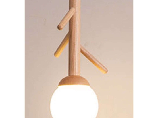Φωτιστικό Οροφής Floresta EF93571P 1xΕ14 Φ15cm 200cm Natural Aca Ξύλο