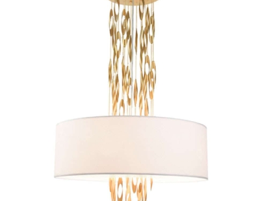 Φωτιστικό Οροφής Cascada EG4205PCG 5xΕ14 Φ60cm 100cm Gold Aca Μέταλλο,Ύφασμα