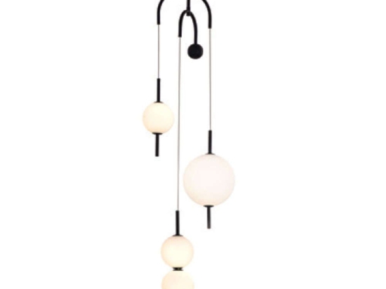 Φωτιστικό Οροφής Amelia TNK323LED19P 19W Led Φ37cm 150cm Black Aca Μέταλλο