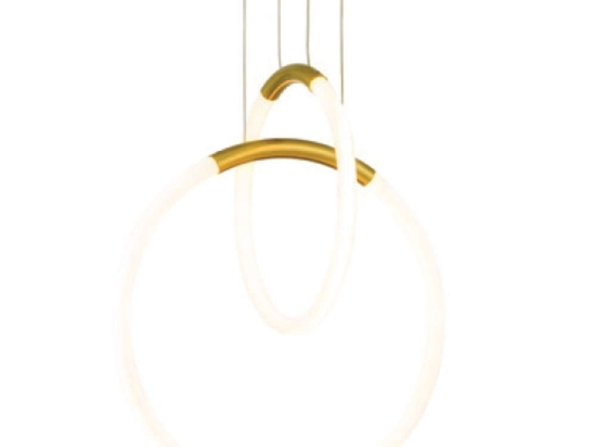 Φωτιστικό Οροφής Venus ZM31LEDP40BR 24W Led 40x30x164cm Brass Aca Μέταλλο