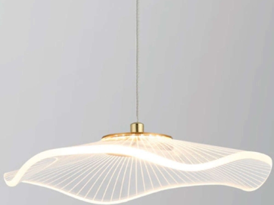Φωτιστικό Οροφής Ninfea ZM34LEDP22BR 5W Led Φ22cm 160cm Brass Aca Μέταλλο