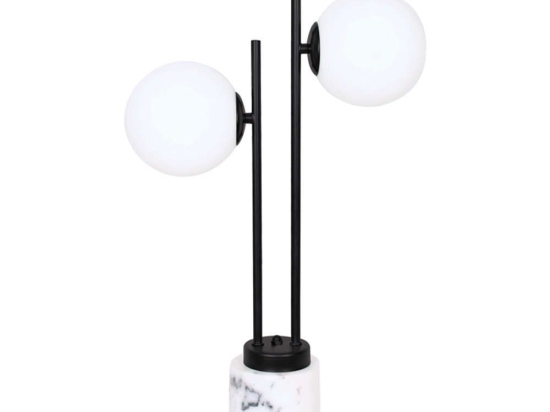 Φωτιστικό Επιτραπέζιο Quadro ML127022TBK 2xE14 36X14X61cm Black-White Aca