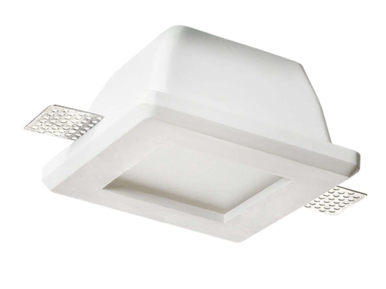 Φωτιστικό Οροφής - Σποτ Χωνευτό Trimless Rory G9001GC Τετράγωνο GU10 Με Οπαλ White Aca