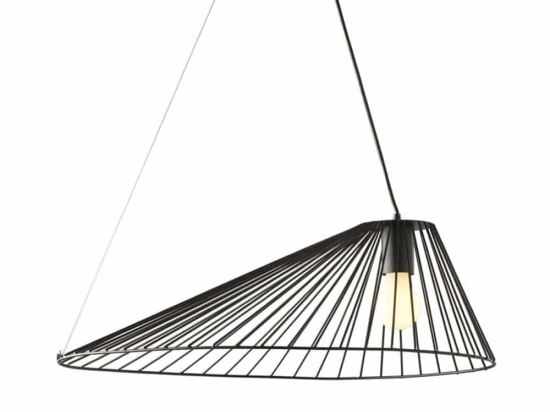 Φωτιστικό Οροφής Cappello OD91681PB 1xE27 60Χ40X120cm Black Aca