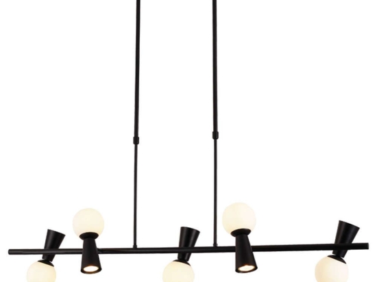 Φωτιστικό Οροφής - Ράγα Kimolos OD94205PB 5xG9+5XGU10 120Χ26Χ120cm Black Aca