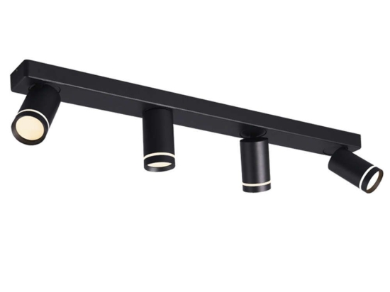 Φωτιστικό Οροφής - Σποτ Divino RA3634SBK 4xGU10 76x7x13,5cm Black Aca