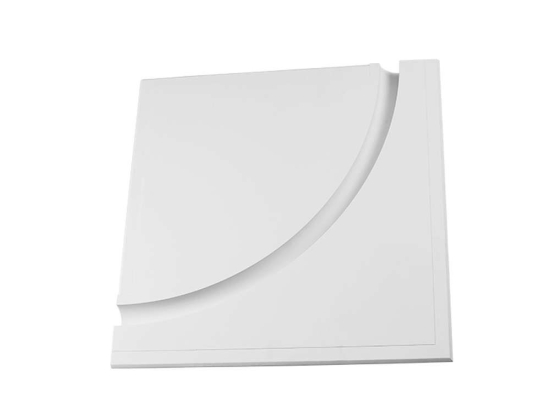 Προφίλ Γύψινο Trimless Andie Για Ταινία Led G8019W 1/4 Του Κύκλου 62x62x5cm White Aca Γύψος