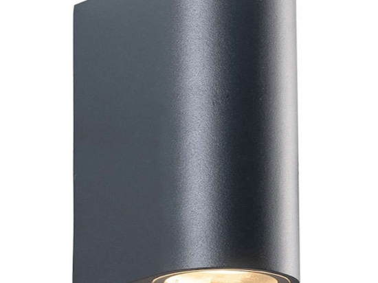 Φωτιστικό Τοίχου - Απλίκα LG2202GU10G 6,8x15,2cm 2xGU10 35W IP65 Dark Grey Aca Αλουμίνιο,Γυαλί