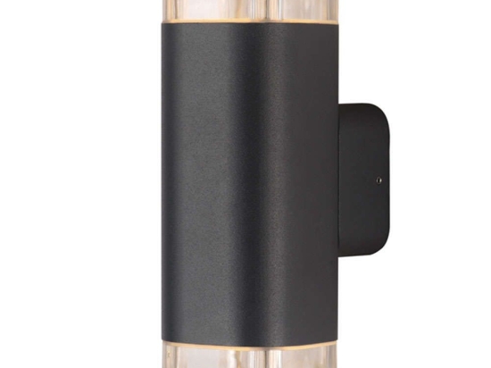 Φωτιστικό Τοίχου - Απλίκα LG2882G 11,2x22,5cm 2xGU10 35W IP54 Dark Grey Aca Αλουμίνιο,Γυαλί