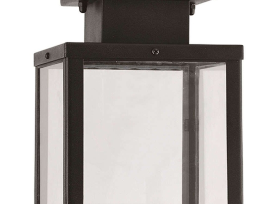Φωτιστικό Οροφής Εξωτερικού Χώρου CELIA1CBK 16x22cm 1xE27 IP44 Black Aca Ατσάλι,Γυαλί