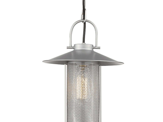 Φωτιστικό Οροφής Εξωτερικού Χώρου ROSSA1PPS 24x33cm 1xE27 IP44 Silver Aca Ατσάλι,Γυαλί