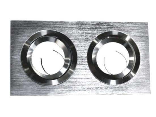 Φωτιστικό Οροφής - Σποτ BS3602N 17,2x9,2cm 2xGU10 IP20 Silver Aca Αλουμίνιο