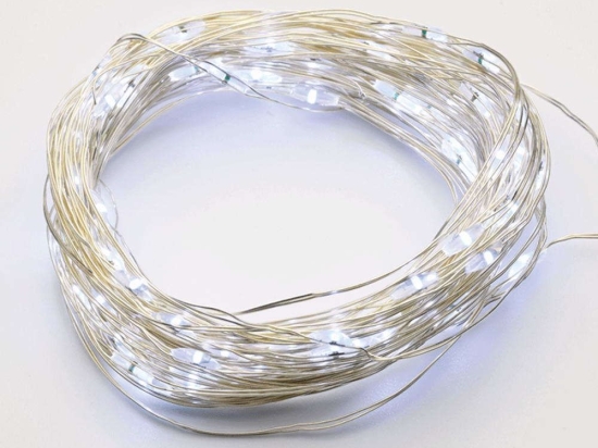 Χριστουγεννιάτικα Λαμπάκια Σειρά 200 Led X01200212 20m+3m 6W White-Silver Aca