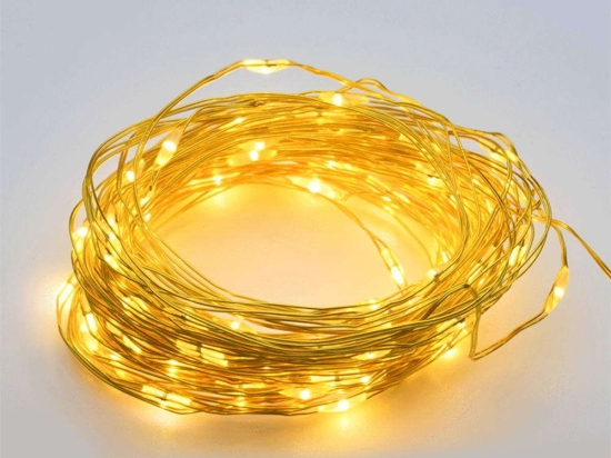 Χριστουγεννιάτικα Λαμπάκια Σειρά 300 Led X01300132 30m+3m Με 8 Προγράμματα 7,2W White-Gold Aca