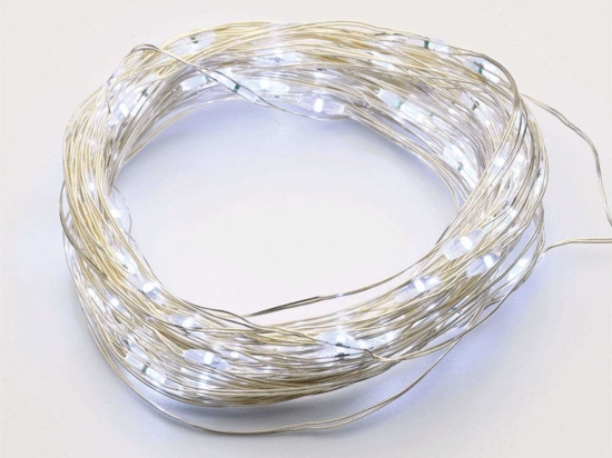 Χριστουγεννιάτικα Λαμπάκια Σειρά 300 Led X01300212 30m+3m Με 8 Προγράμματα 7,2W White-Silver Aca