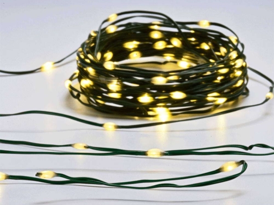 Χριστουγεννιάτικα Λαμπάκια Σειρά 100 Led Skin Line X0410011262 10m Με 8 Προγράμματα 2,4W Green Aca