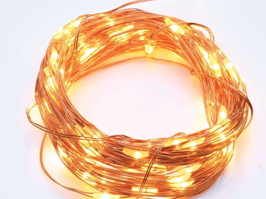 Χριστουγεννιάτικα Λαμπάκια Σειρά 300 Led XCW300WWAF44 30m+3m Με 8 Προγράμματα 7,2W Bronze Aca