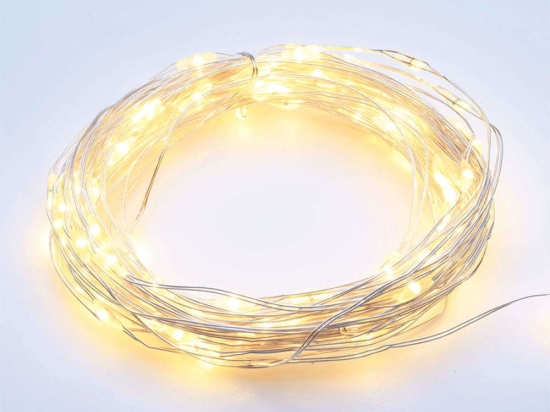 Χριστουγεννιάτικα Λαμπάκια Σειρά 300 Led XSW300WWAF44 30m+3m Με 8 Προγράμματα 7,2W Silver Aca