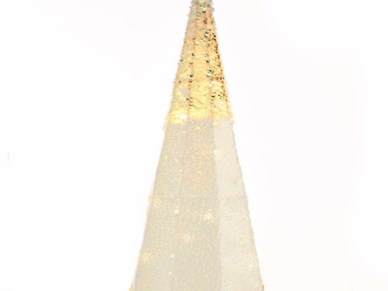 Διακοσμητικό Δεντράκι Led X1135117 Φ27,5x90cm Με Μπαταρίες Gold-White Aca