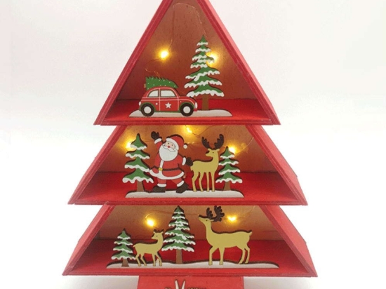 Διακοσμητικό Δεντράκι Santa X06811220 24x5x30cm 0,36W Με Μπαταρία Multi Aca
