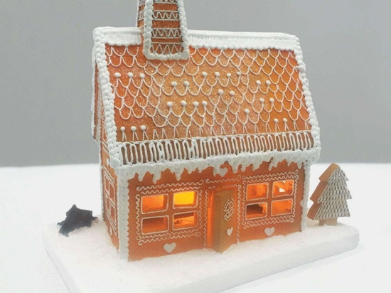 Διακοσμητικό Σπίτι Gingerbread Με Φωτισμό Led X0323 25x15x23cm 0,09W Με Μπαταρία Multi Aca