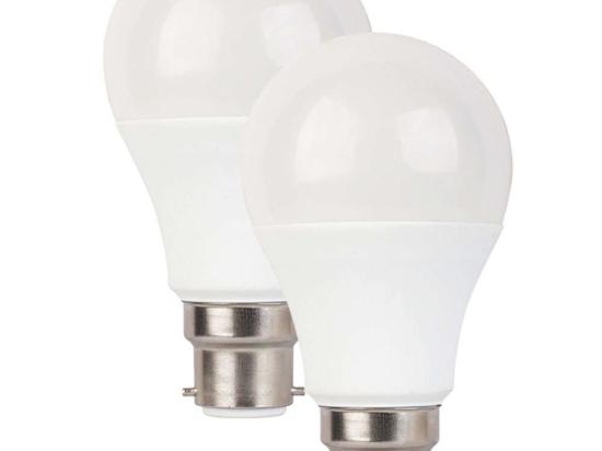 Λαμπτήρας Led A60 (Σετ 2Τμχ) B227NWP B22 7W 4000K 580lm White Aca