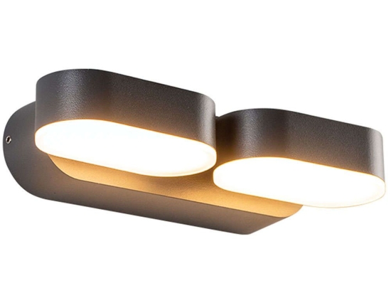 Φωτιστικό Τοίχου - Απλίκα Vesc LG1682G 23x9,5x5,4cm Led 630lm 13W 3000K Dark Grey Aca