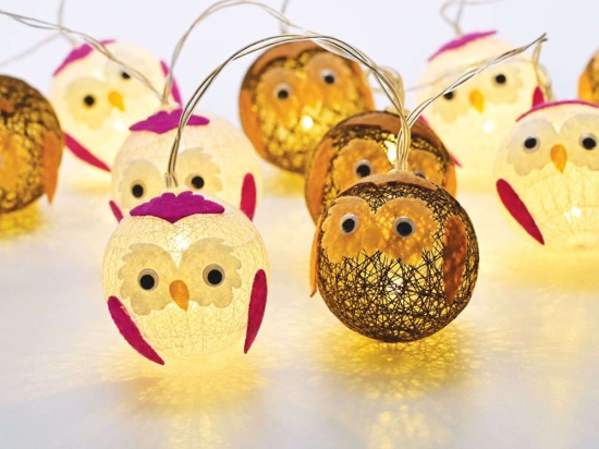 Χριστουγεννιάτικα Λαμπάκια Σειρά Ball Owl 10 Led X061011246 135+30cm 0,45W Με Μπαταρία Multi Aca