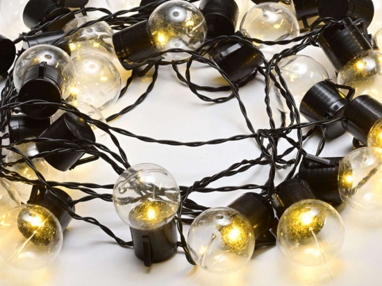 Χριστουγεννιάτικα Λαμπάκια Σειρά Ball 25 Led X04251123 720+30cm 2,4W Με Μπαταρίες Black Aca